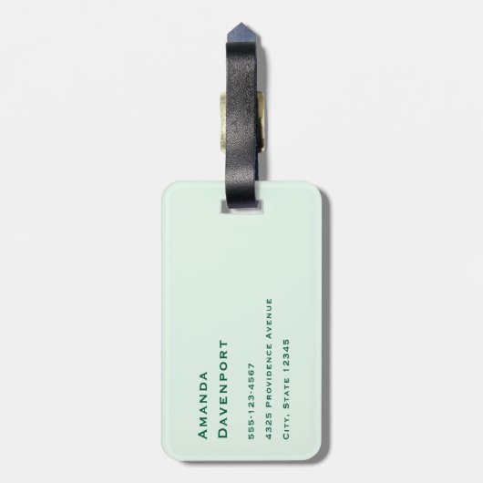 Een Lucky Day Retro Typografie Bagagelabel (Achterkant verticaal)