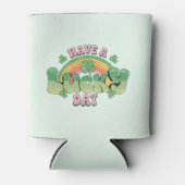 Een Lucky Day Retro Typografie Blikjeskoeler (Voorkant)