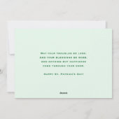 Een Lucky Day Retro Typografie Feestdagenkaart (Achterkant)