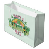 Een Lucky Day Retro Typografie Groot Cadeauzakje (Voorkant Gekanteld)