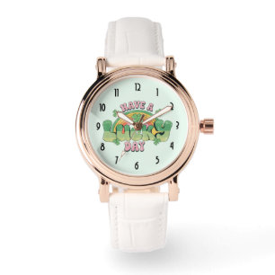 Een Lucky Day Retro Typografie Horloge