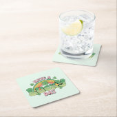 Een Lucky Day Retro Typografie Kartonnen Onderzetters (Insitu)