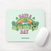 Een Lucky Day Retro Typografie Muismat (Met muis)