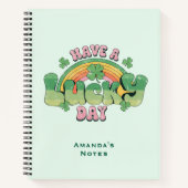 Een Lucky Day Retro Typografie Notitieboek (Voorkant)