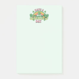 Een Lucky Day Retro Typografie Post-it® Notes