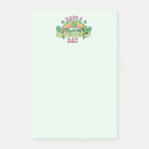 Een Lucky Day Retro Typografie Post-it® Notes