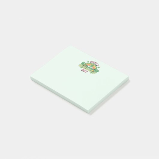 Een Lucky Day Retro Typografie Post-it® Notes (Schuin)