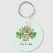 Een Lucky Day Retro Typografie Sleutelhanger (Voorkant)