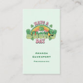 Een Lucky Day Retro Typografie Visitekaartje (Voorkant)