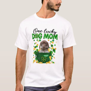 Eén Lucky Dog mam Funny German Shorthaired Pointer T-shirt