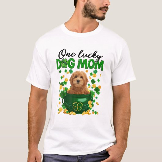 Een Lucky Dog Mam St Patricks Day Gifts Womens T-shirt (Voorkant)