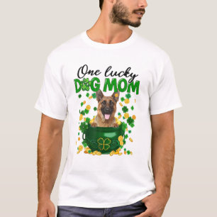 Een Lucky Dog mama Funny German Shepherd Mam St Pa T-shirt