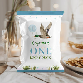 Een Lucky Duck Boy Verjaardag Chip Bag Wrapper Flyer