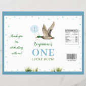 Een Lucky Duck Boy Verjaardag Chip Bag Wrapper Flyer (Voorkant)
