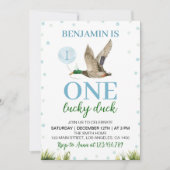 Een Lucky Duck Boy Verjaardag Uitnodiging (Voorkant)