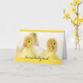 Een Lucky Duck die je denkt aan je Kaart (Gele Bloem)