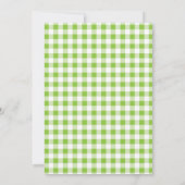 Een Lucky Duck Green Gingham verjaardagsuitnodigin Kaart (Achterkant)