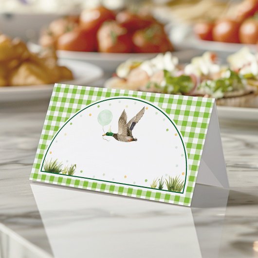 Een Lucky Duck Greenery Verjaardag Food Tent Plaatskaartje