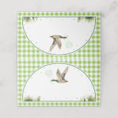 Een Lucky Duck Greenery Verjaardag Food Tent Plaatskaartje (Buitenkant ongevouwen)