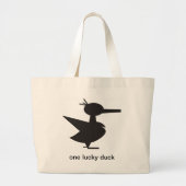 Een Lucky Duck grote stevige canvas tas (Voorkant)