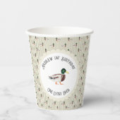 Een Lucky Duck Mallard 1e verjaardag Papieren Bekers (Voorkant)