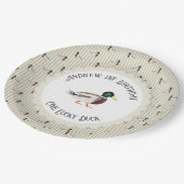 Een Lucky Duck Mallard 1e verjaardag Papieren Bordje (Gekanteld)