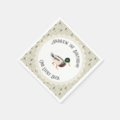 Een Lucky Duck Mallard 1e verjaardag Servet (Hoek)