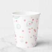 Een Lucky Duck Pink Eerste Verjaardagsfeestje Papieren Bekers (Achterkant)