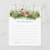 Een Lucky Duck Waterverf Verjaardag Tijd Capsule Informatiekaartje (Voorkant)