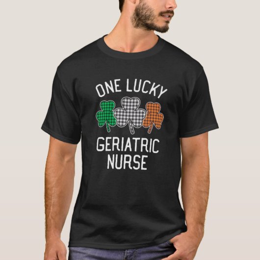 Eén Lucky Geripediatrische verpleegster St Patrick T-shirt (Voorkant)