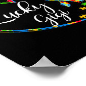 Eén Lucky Gigi Autism Awareness Gift Puzzle Piece Poster (Hoek)