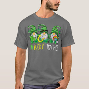 Eén Lucky Gnomen leraar St Patricks Day Gnomes te T-shirt