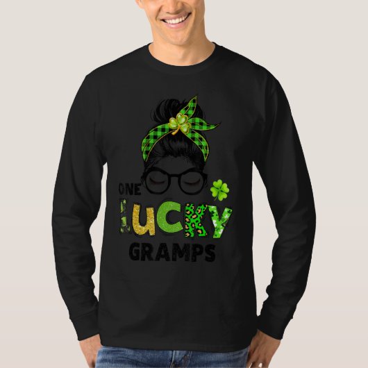 Een Lucky Gramps Bun Leopard St Patrick's Da T-shirt (Voorkant)