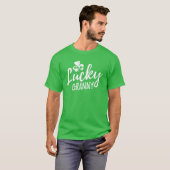 Een Lucky Granny St. Patrick's Day Shamrock Pajama T-shirt (Voorkant volledig)