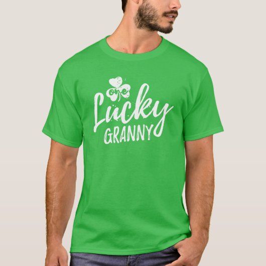 Een Lucky Granny St. Patrick's Day Shamrock Pajama T-shirt (Voorkant)