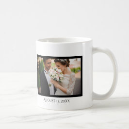 Een Lucky Guy Foto met Date Typography Coffee Mu Koffiemok