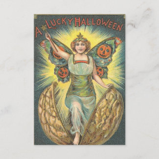 Een Lucky Halloween Vintage Invite Kaart