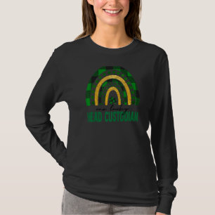 Eén Lucky Head Custodian Rainbow St Patricks Day S T-shirt