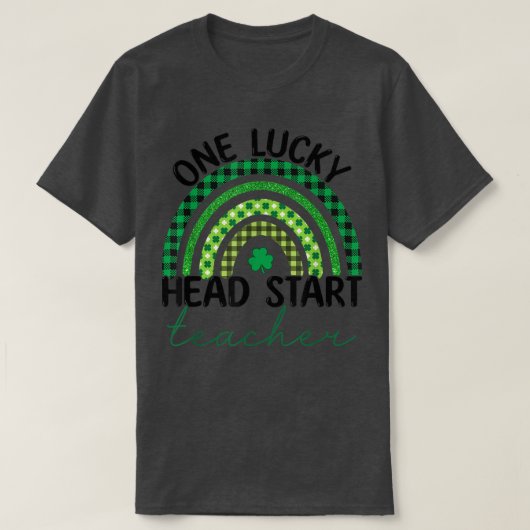 Eén Lucky Head Start Teacher Rainbow Patrick Day M T-shirt (Design voorkant)