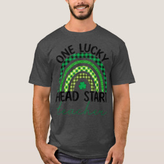Eén Lucky Head Start Teacher Rainbow Patrick Day M T-shirt
