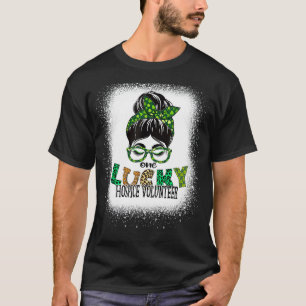 Eén Lucky Hospice Volunteer Bleaching St Patricks T-shirt