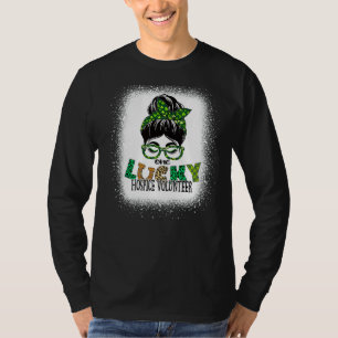 Eén Lucky Hospice Volunteer Bleaching St Patricks T-shirt