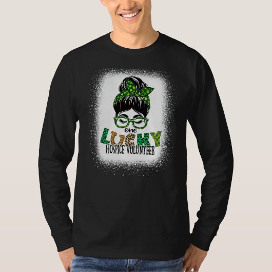Eén Lucky Hospice Volunteer Bleaching St Patricks T-shirt (Voorkant)