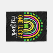 Eén Lucky Istant St Patrick Day Shamrocks Fleece Deken (Voorkant (Horizontaal))