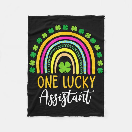 Eén Lucky Istant St Patrick Day Shamrocks Fleece Deken (Voorkant)