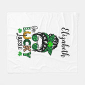 Eén Lucky Lassie Fleece Blanket Deken (Voorkant (Horizontaal))