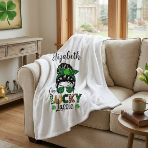 Eén Lucky Lassie Fleece Blanket Deken