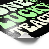 Eén Lucky leraar Groovy Retro leraar St Patricks Foto Afdruk (Hoek)