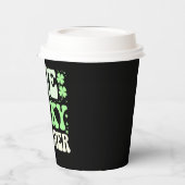 Eén Lucky leraar Groovy Retro leraar St Patricks Papieren Bekers (Links)