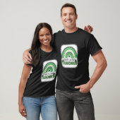 Eén Lucky leraar Leopard Rainbow St Patrick Day T-shirt (Unisex)